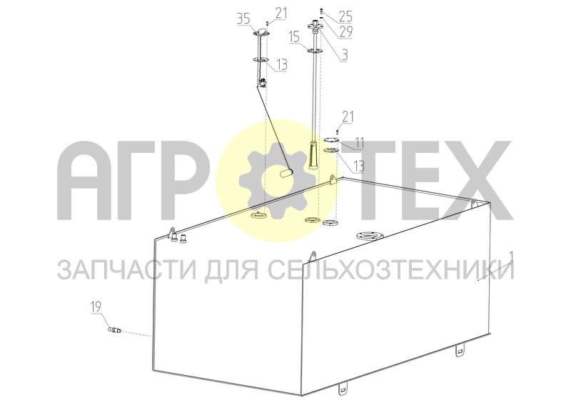 Чертеж Бак топливный (1300.84.00.200)